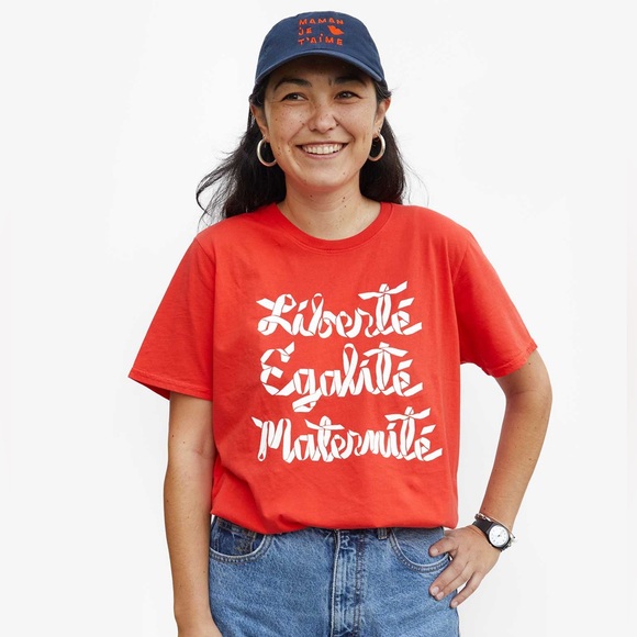 Clare V. x EMC Original Tee in Bright Poppy Red w/White graphic | Size XXL | EUC - Picture 9 of 11